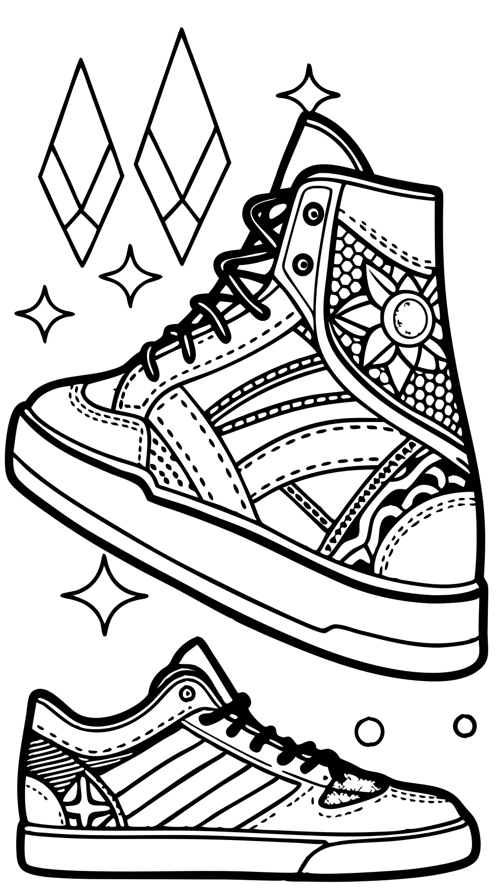 coloring pages sneakers